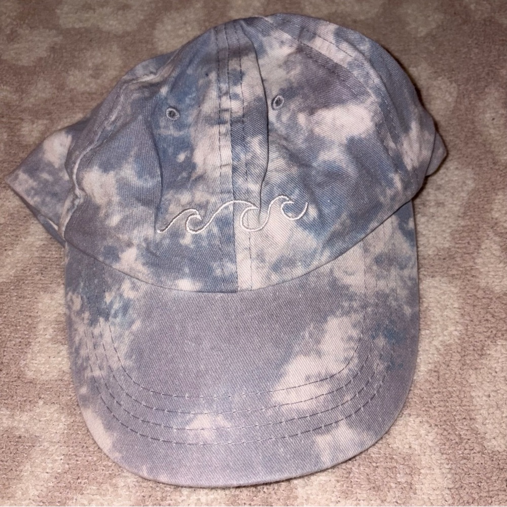 Blue Revival tie dye wave embroidered baseball hat NWT - Picture 2 of 4
